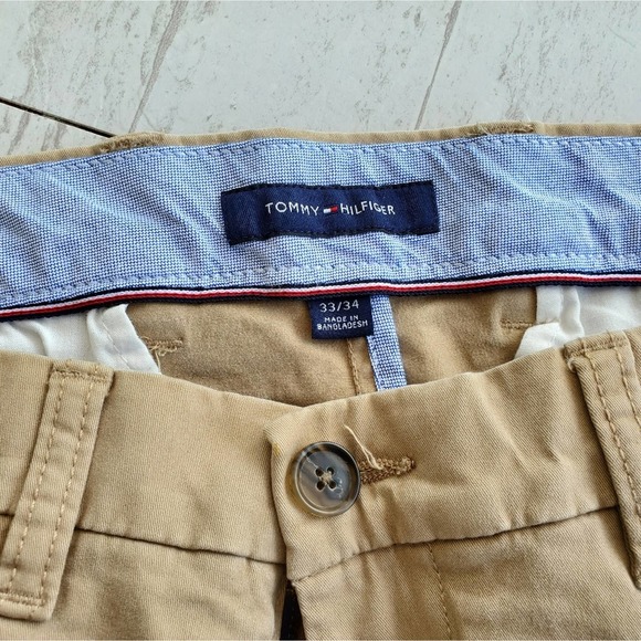 Tommy Hilfiger 33/34 (Cotton Khaki mens pants. 33 Inseam - Picture 5 of 8